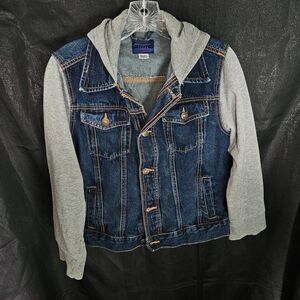 SIMPLY STYLED Jean Sweatshirt Jacket KIDS GUC Size 10/12